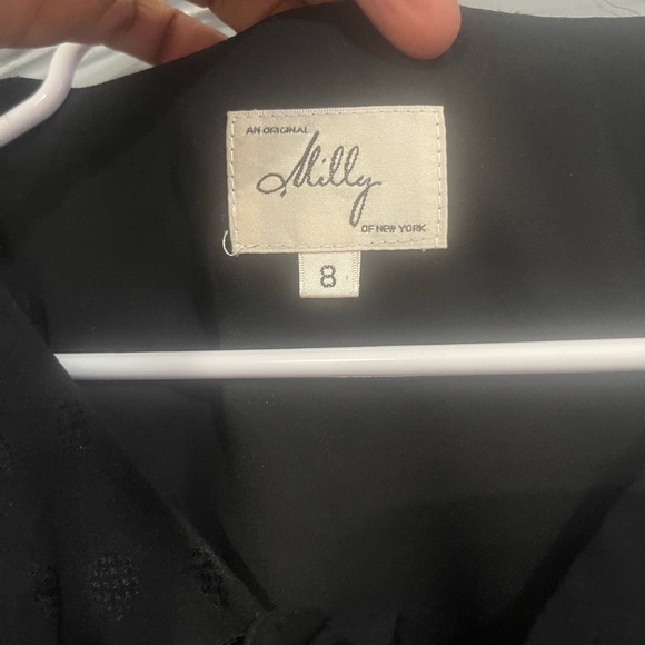 An original Milly of New York  Black Designer Dress 8 - Picture 4 of 7